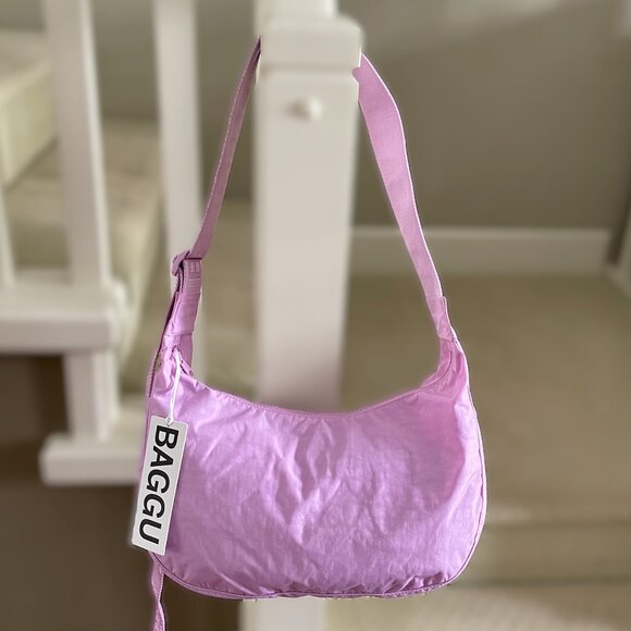 NWT Baggu Crescent Bag Medium - Peony - Picture 3 of 11